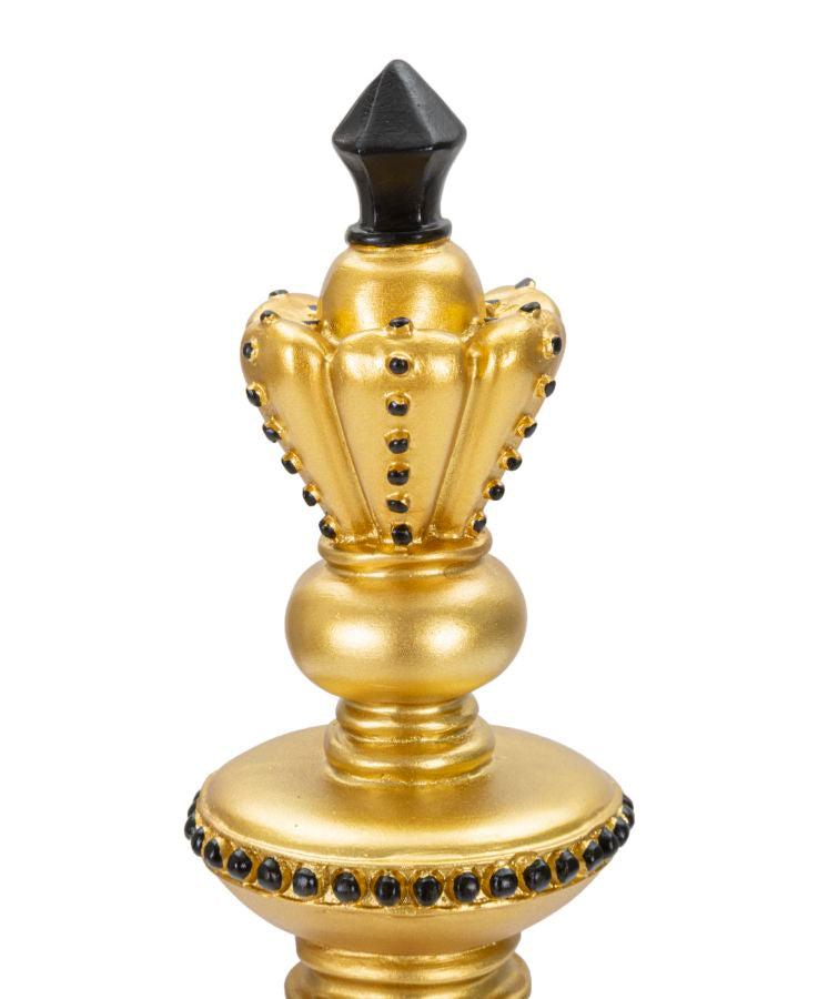 Dekoracija GOLD AND BLACK KING cm Ø 11X32,5