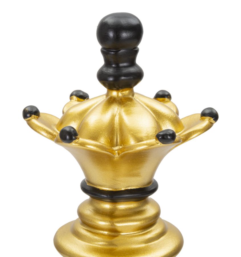 Dekoracija GOLD AND BLACK QUEEN cm Ø 12X37