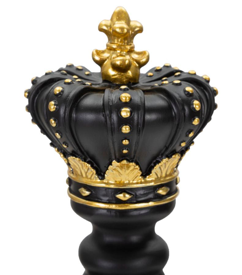 Dekoracija BLACK AND GOLD KING cm Ø 13X40,5