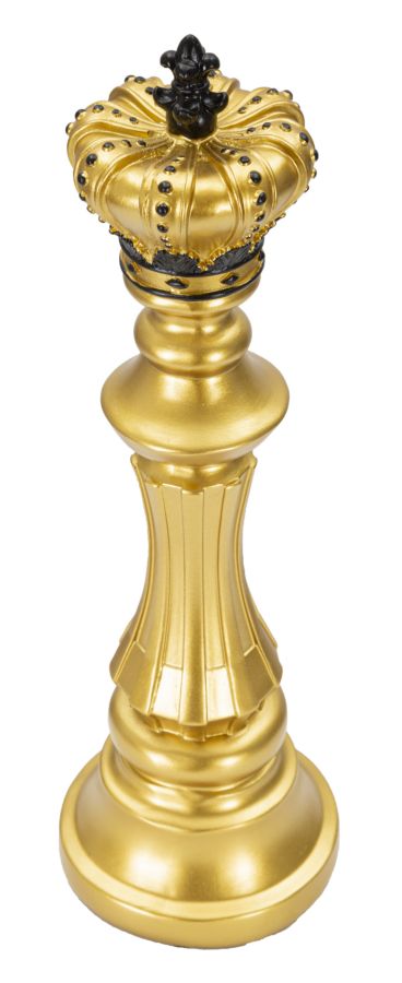 Dekoracija GOLD AND BLACK KING cm Ø 13X40,5