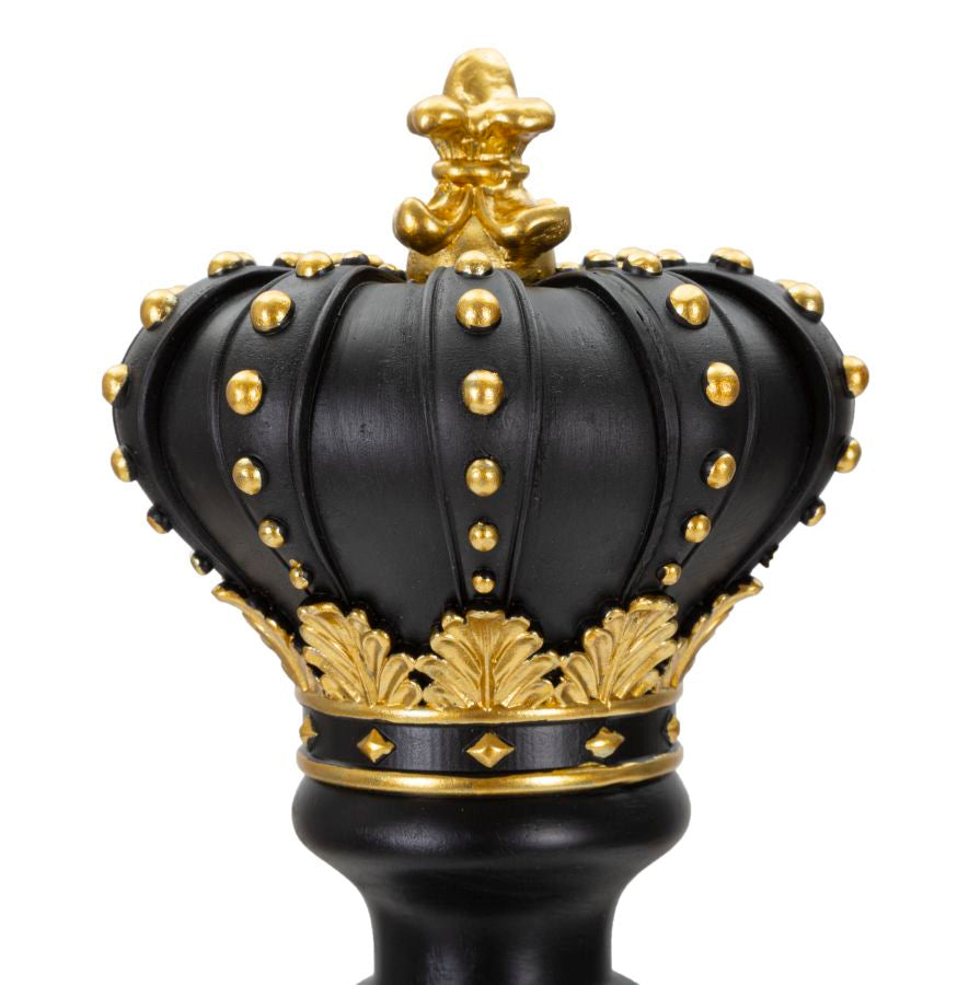 Dekoracija BLACK AND GOLD KING cm Ø 14X50