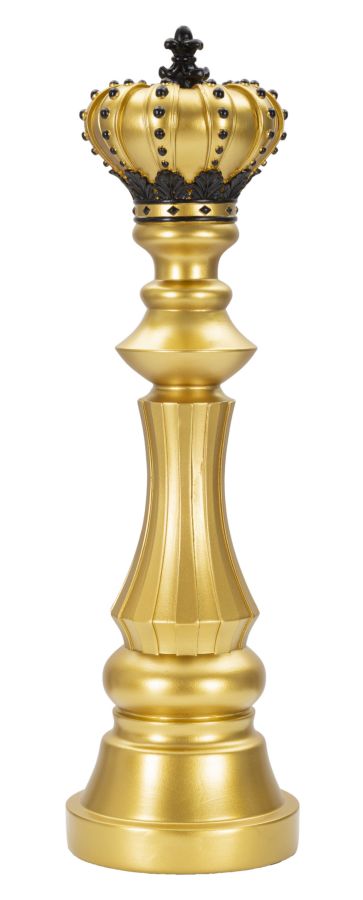 Dekoracija GOLD AND BLACK KING cm Ø 14X50
