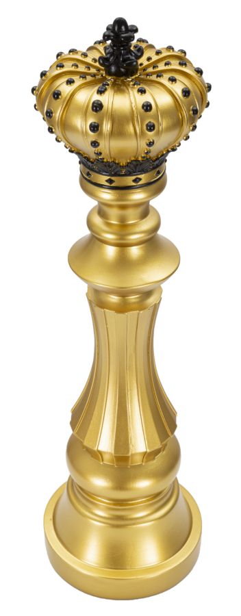 Dekoracija GOLD AND BLACK KING cm Ø 14X50
