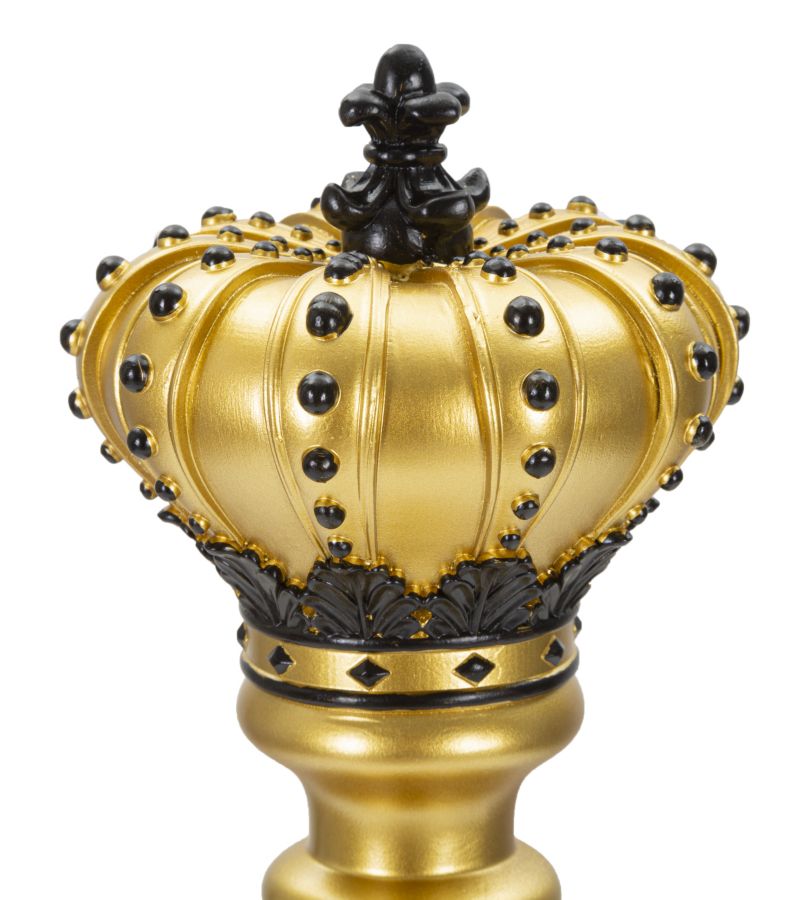 Dekoracija GOLD AND BLACK KING cm Ø 14X50