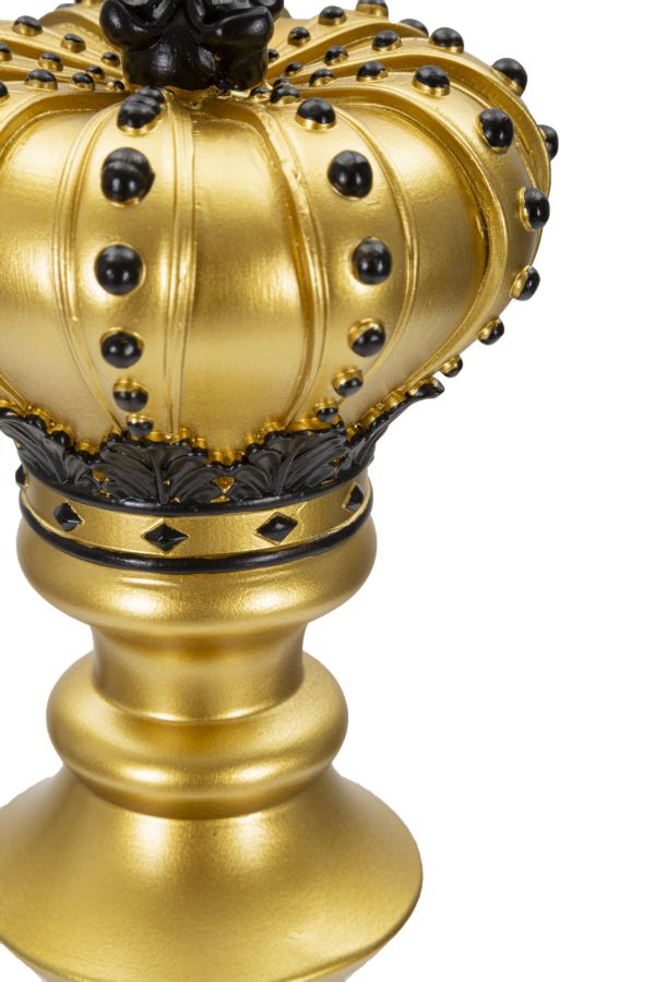 Dekoracija GOLD AND BLACK KING cm Ø 14X50