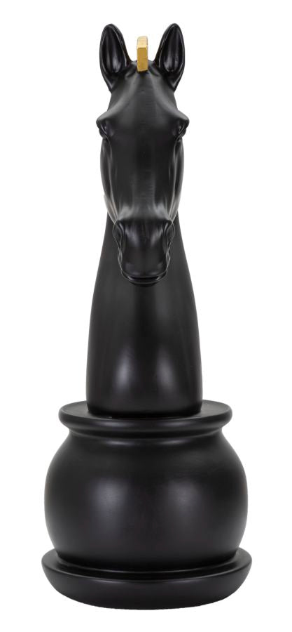 Dekoracija BLACK AND GOLD HORSE cm Ø 18,5X50