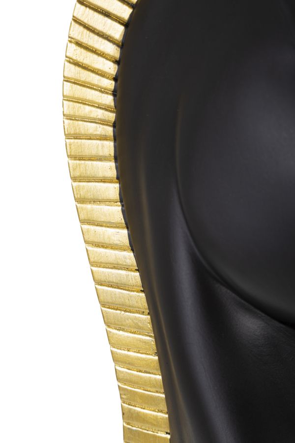 Dekoracija BLACK AND GOLD HORSE cm Ø 18,5X50