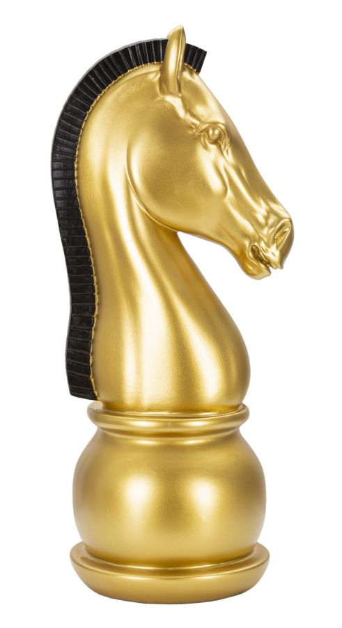 Dekoracija GOLD AND BLACK HORSE cm Ø 18,5X50