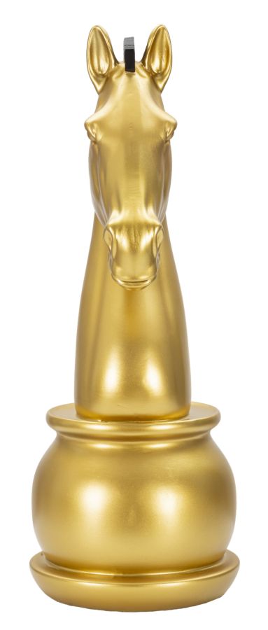 Dekoracija GOLD AND BLACK HORSE cm Ø 18,5X50