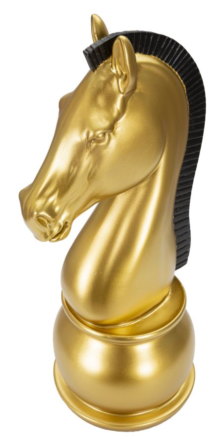 Dekoracija GOLD AND BLACK HORSE cm Ø 18,5X50