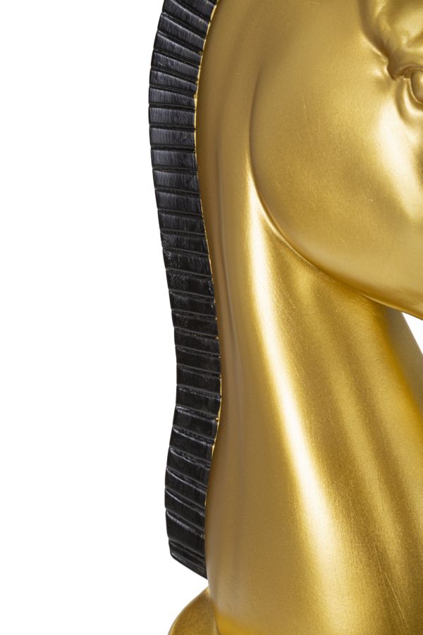 Dekoracija GOLD AND BLACK HORSE cm Ø 18,5X50