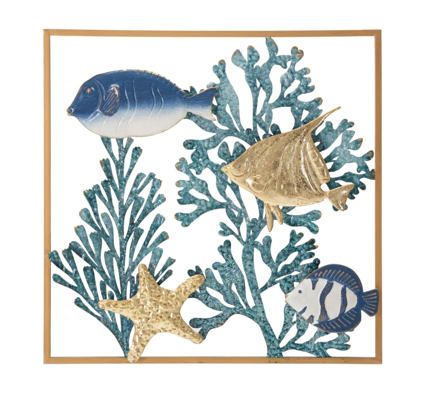 Zidna dekoracija FISH 50,2x3,8x50,2 cm