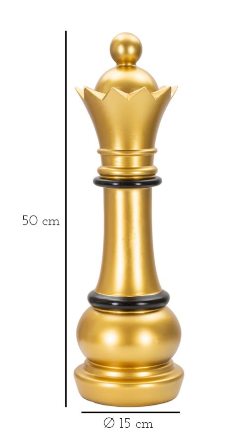 Dekoracija GOLD AND BLACK QUEEN cm Ø 15X50