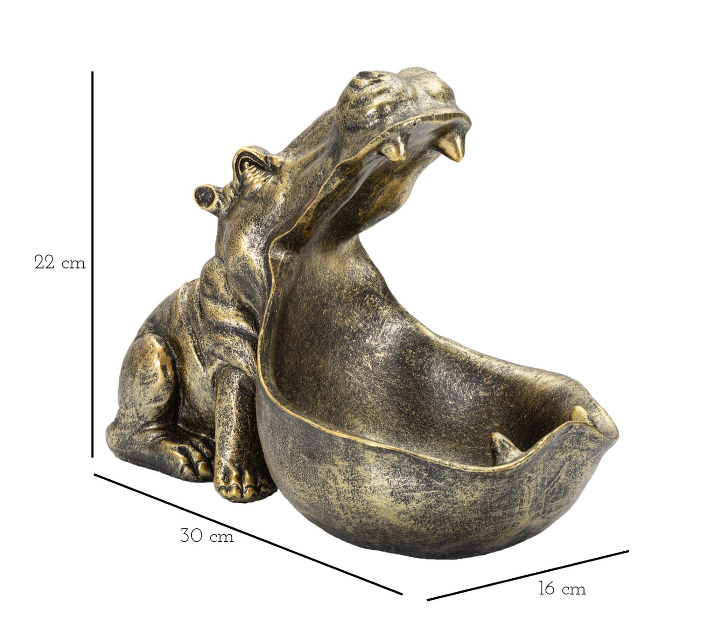 Dekoracija HIPPOPOTAMUS DECOR  cm 30X16X22