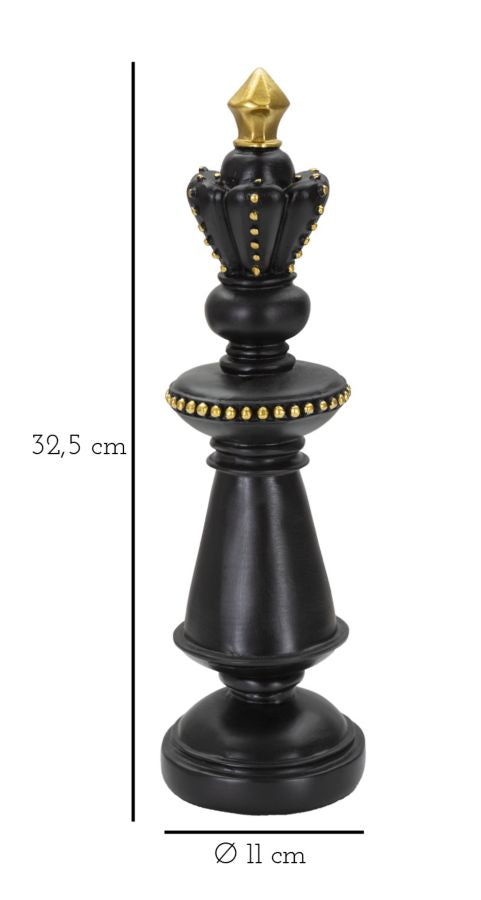 Dekoracija BLACK AND GOLD KING cm Ø 11 x 32,5