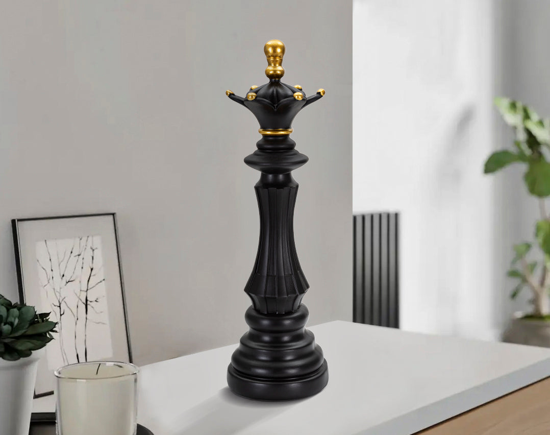 Dekoracija BLACK AND GOLD QUEEN cm Ø 12X37