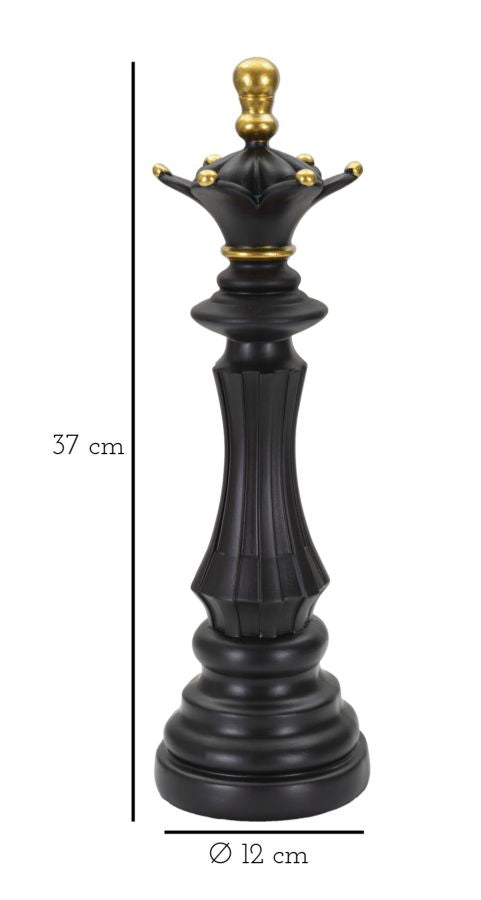 Dekoracija BLACK AND GOLD QUEEN cm Ø 12X37