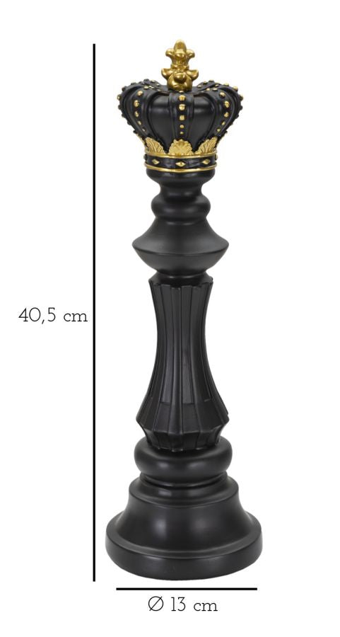 Dekoracija BLACK AND GOLD KING cm Ø 13X40,5