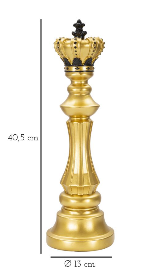 Dekoracija ZLATNO-CRNI KRALJ cm Ø 13X40,5
