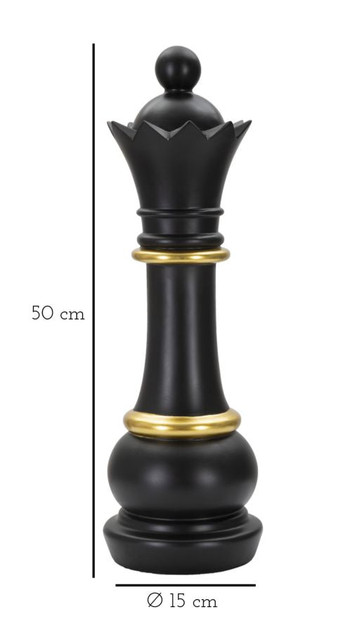 Dekoracija BLACK AND GOLD QUEEN cm Ø 15X50