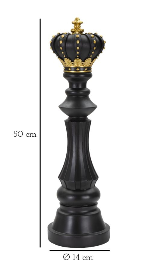 Dekoracija BLACK AND GOLD KING cm Ø 14X50