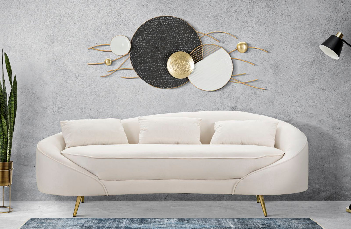Trosjed OSLO CREAM 185x84x68 cm
