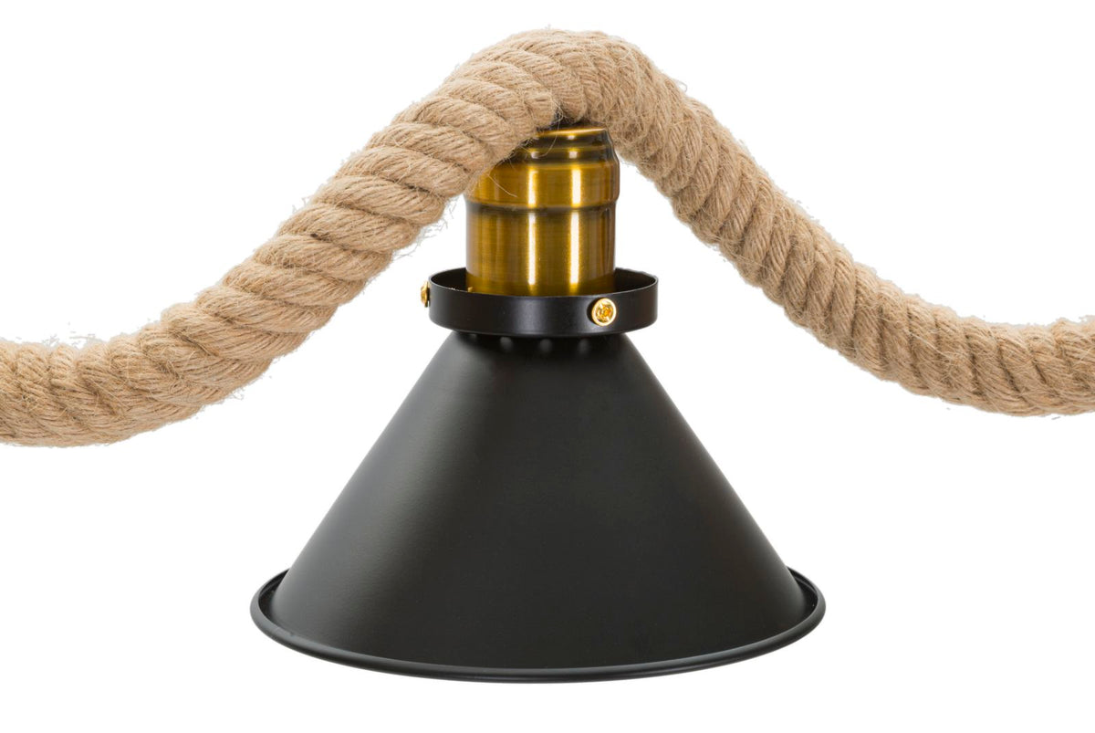 Stropna svjetiljka CUP/ROPE, 3 svjetla, 84 × 20 × 88 cm