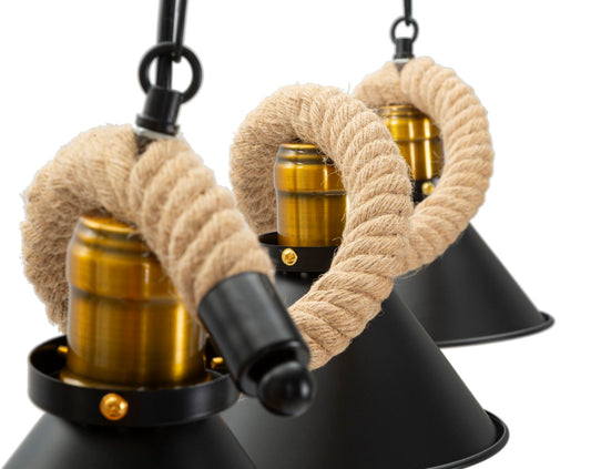 Svjetiljka stropna CUP/ROPE 3 LIGHTS 84x20x88 cm