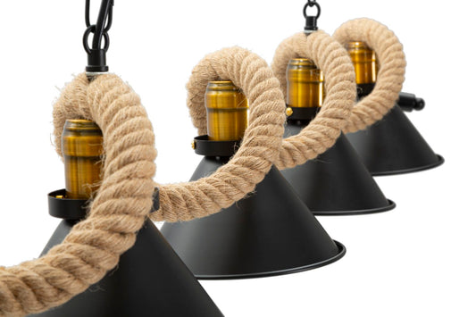 Svjetiljka stropna CUP/ROPE 5 LIGHTS 130x20x80 cm