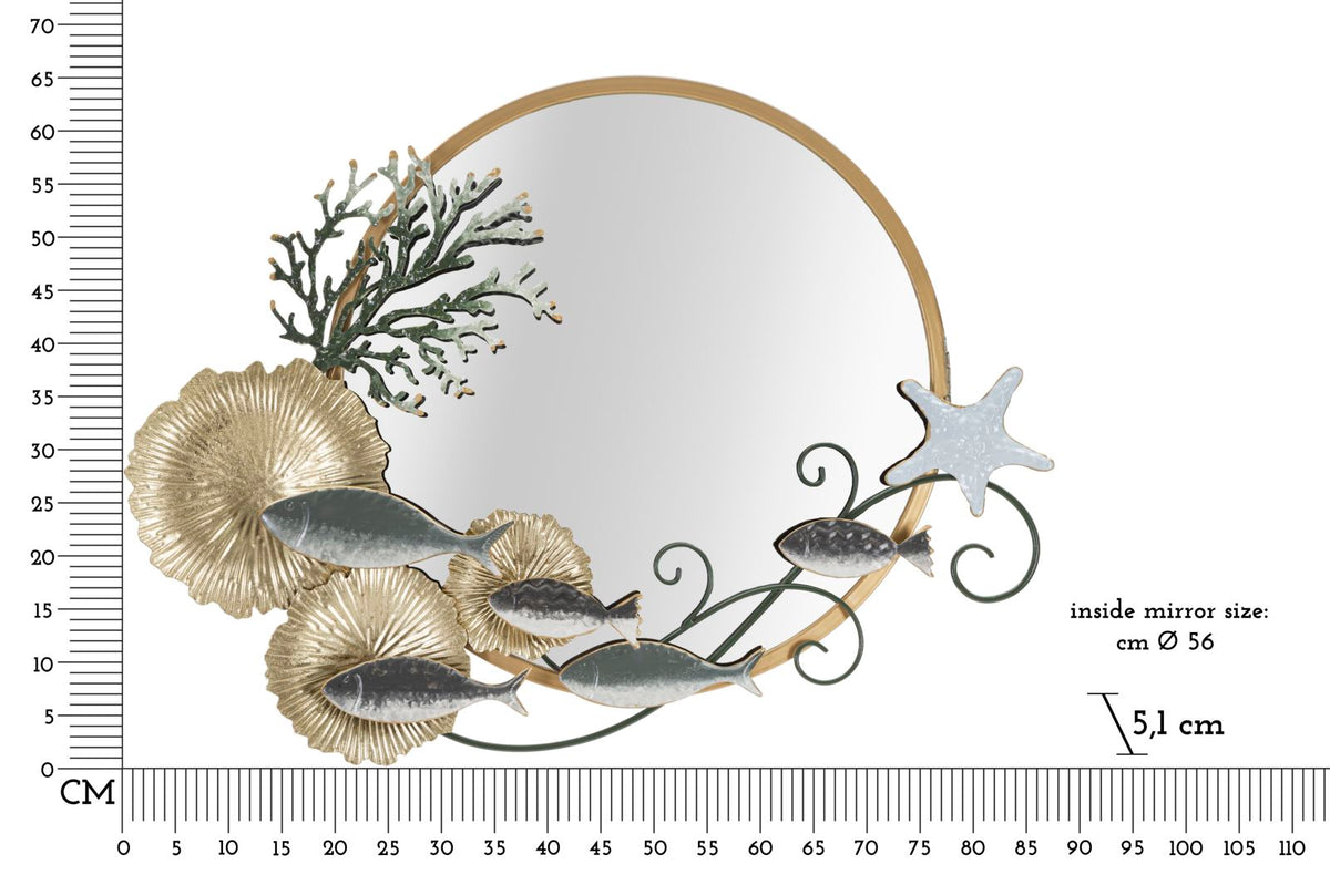 Zidno ogledalo FISH 88,9x7,6x65,4 cm