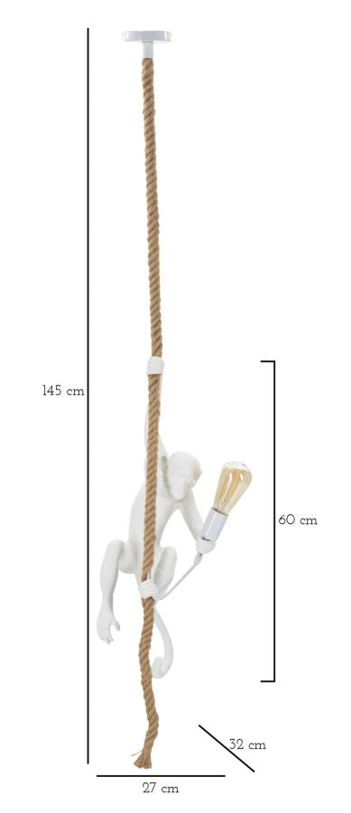 Stropna svjetiljka MONKEY WHITE Ø 27 × 32 × 60 cm