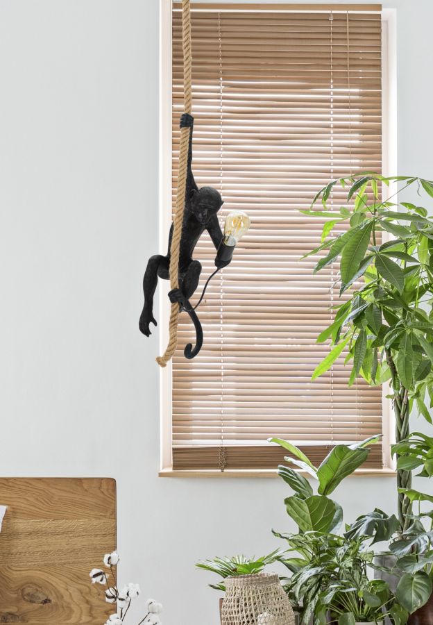 Stropna svjetiljka MONKEY BLACK Ø 27 × 32 × 60 cm