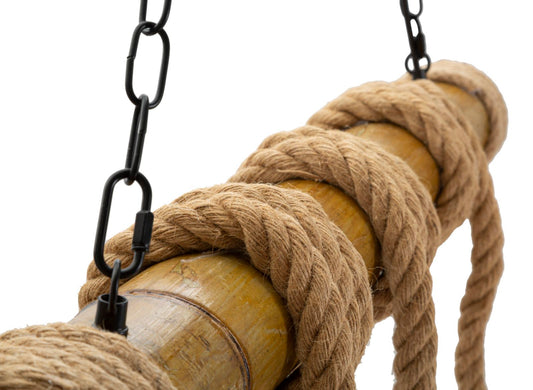Svjetiljka stropna BAMBOO/ROPE 80x15x120 cm