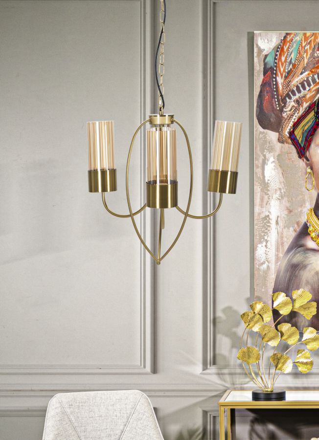 Stropna svjetiljka VERSAILLES 3 SVJETLA Ø 60x103 cm