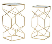 Stolići GLASSY set 2 kom 31,5X31,5X68-28X28X64 cm