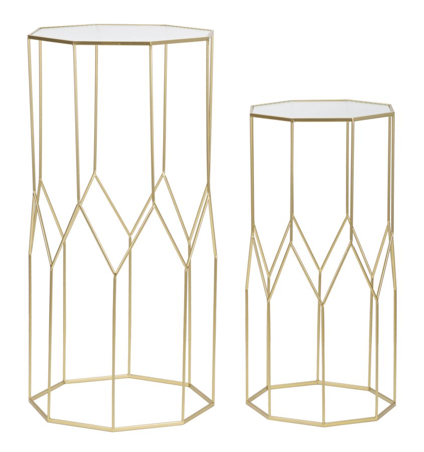 Stolić NEW GLASS set 2 kom 50X46X100-40X37X80 cm