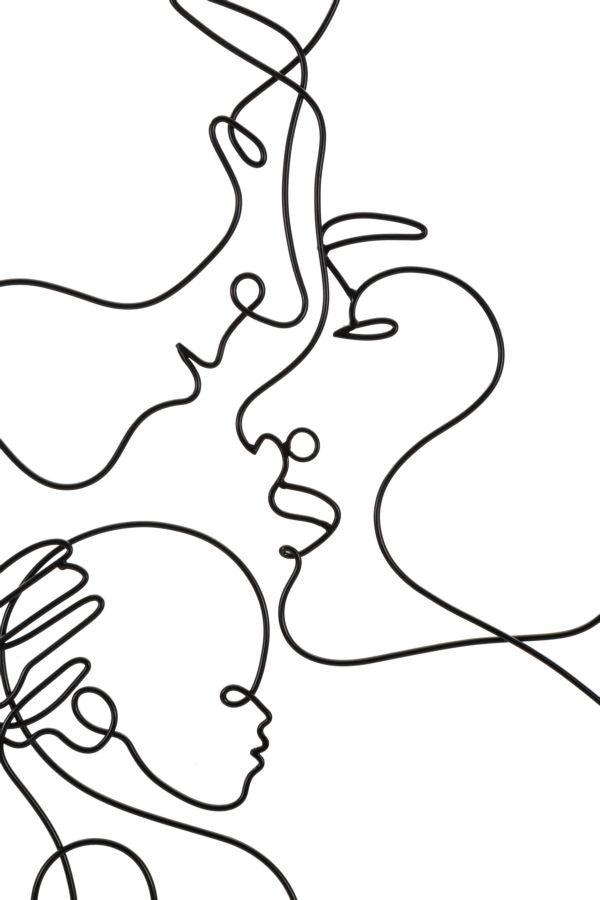 Zidna dekoracija FAMILY 40X1,3X70 cm