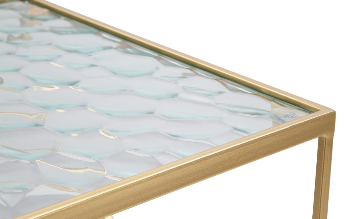 Stolići GLASSY set 2 kom 31,5X31,5X68-28X28X64 cm