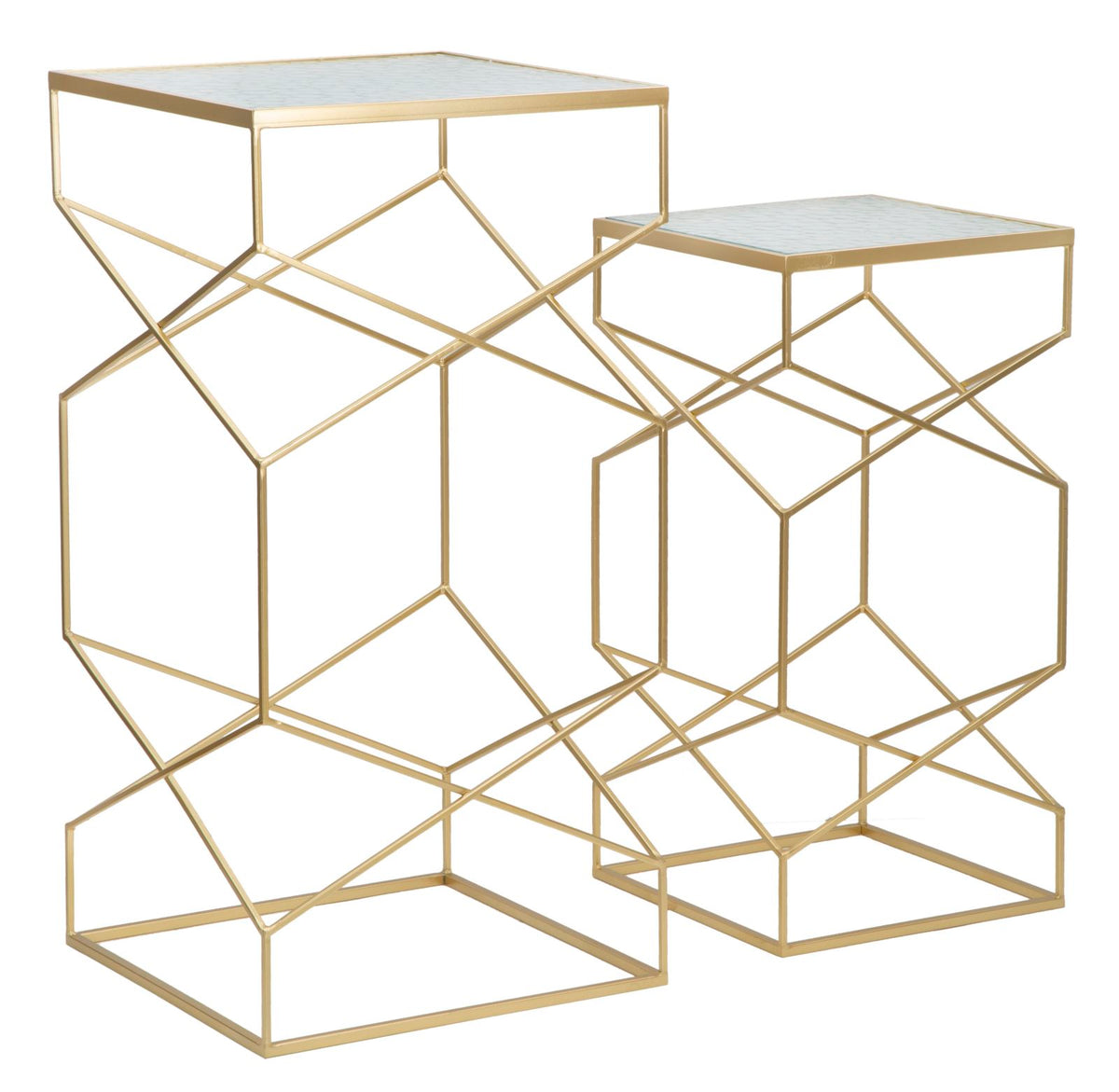 Stolić GLASSY COPPIA 50X50X100-40X40X80 cm