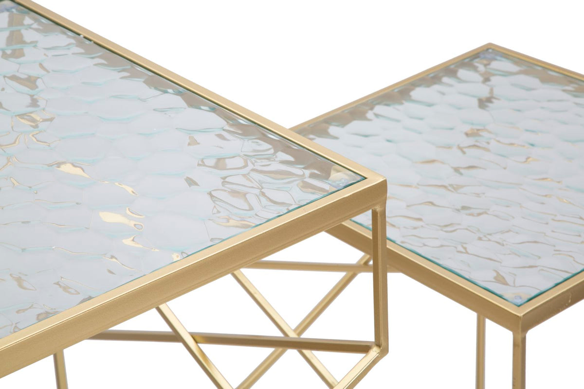Stolić GLASSY COPPIA 50X50X100-40X40X80 cm