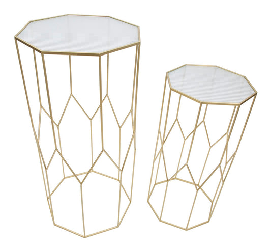 Stolić NEW GLASS set 2 kom 50X46X100-40X37X80 cm