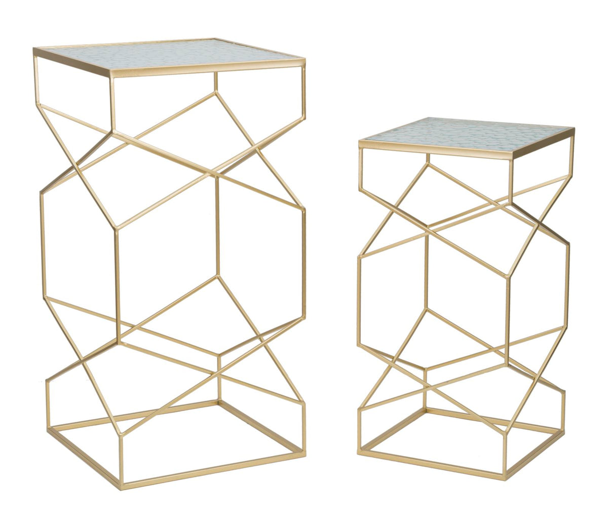 Stolić GLASSY COPPIA 50X50X100-40X40X80 cm