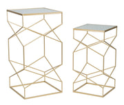 Stolić GLASSY COPPIA 50X50X100-40X40X80 cm