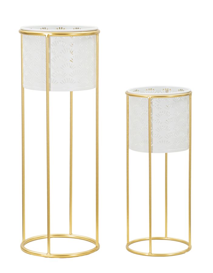 Stalak za cvijeće WHITY set 2 kom Ø 17X46-14X34 cm