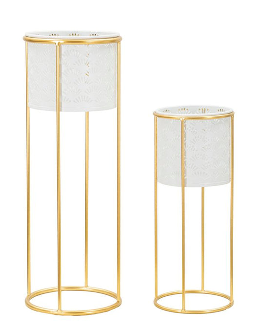 Stalak za cvijeće WHITY set 2 kom Ø 17X46-14X34 cm