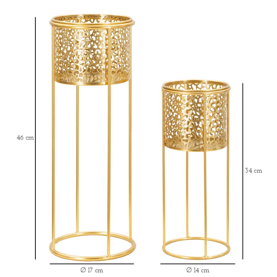 Stalak za cvijeće NAT set 2 kom Ø 17X46-14X34 cm