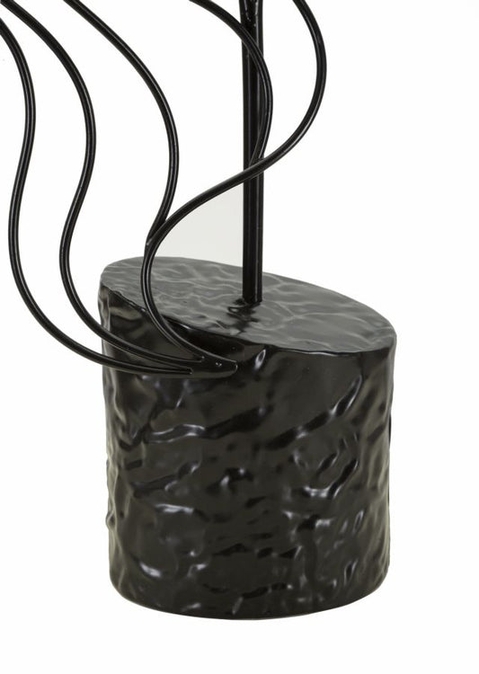 Elegantna skulptura od metala i MDF-a koja prikazuje lice s kubističkim crtama 28X9X55 cm