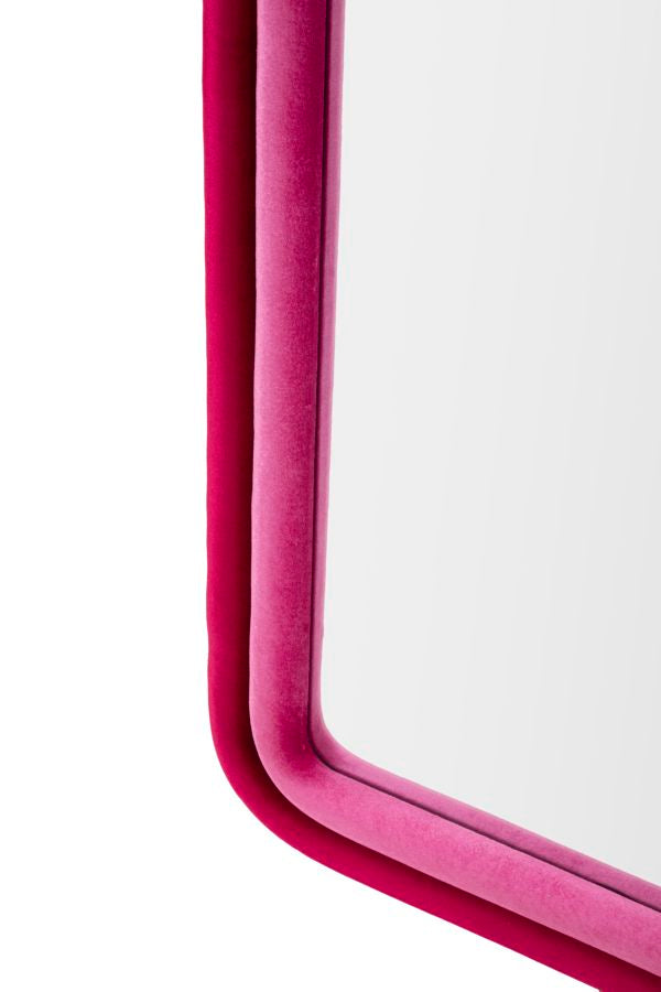 Zidno ogledalo CLOE FUXIA VELVET 60X4X160 cm