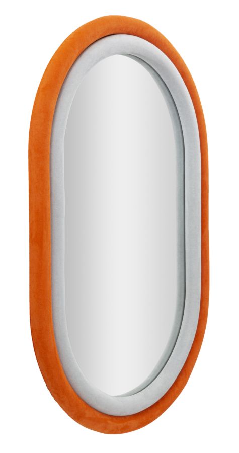 Zidno ogledalo ANTONY ORANGE/MIX VELVET 60X4X90 cm