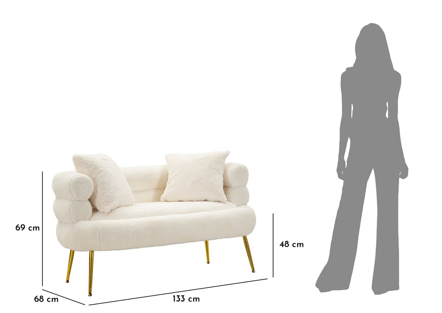Trosjed SLOANE 69x133x68 cm